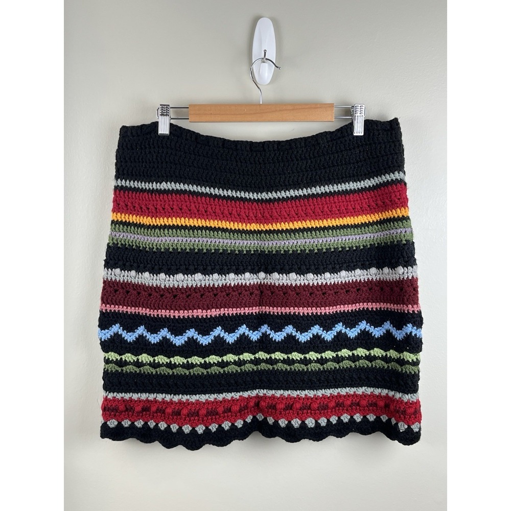 Handmade Crochet Skirt Boho Festival Pull-On Drawstring Sz XL? Women's - Picture 2 of 6